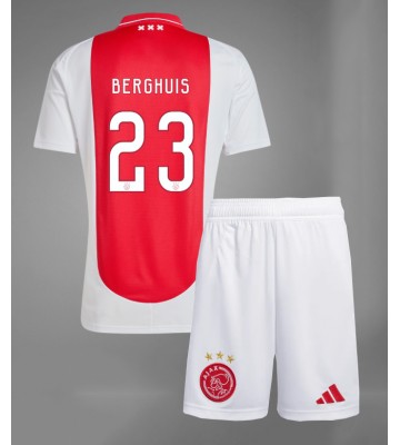 Ajax Steven Berghuis #23 Domácí dres komplet pro Děti 2024-25 Krátkým Rukávem (+ Krátké kalhoty)